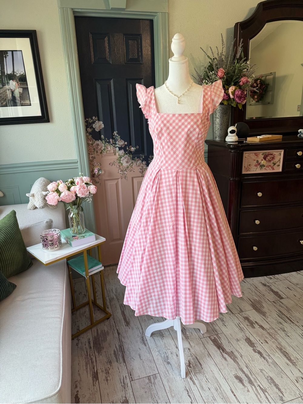 The Pretty Dress Company Pink Gingham Dress